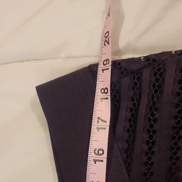 Torrid purple mesh skater mini skirt. Size 1X. Hidden zipper and purple … - Picture 10 of 12